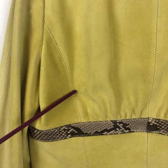 Valentino | Women’s Lime Green Python Skin Blazer - Picture 9 of 16